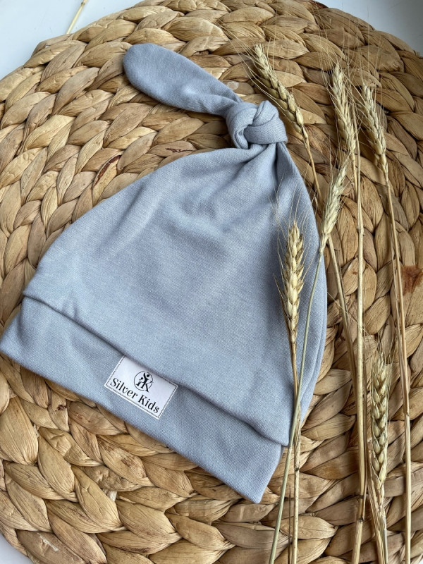 Шапочка-узелок Серая 