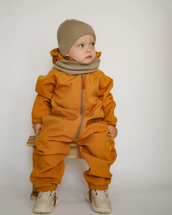 Комбинезон детский софтшелл Горчица