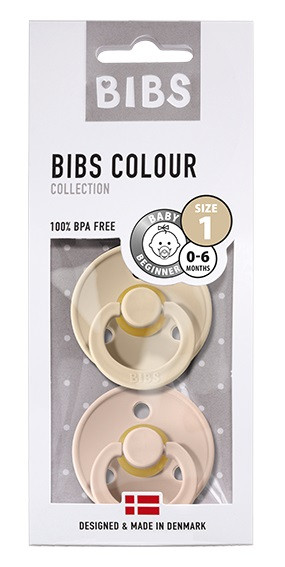 Набор BIBS Colour: Vanilla/Blush 2 шт 0-6 месяцев