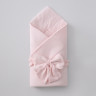 Одеяло на выписку 90х90 «Муслиновое», с бантом на резинке летнее Розовый