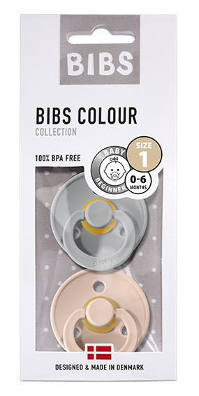 Набор BIBS Colour: Cloud/Blush, 0-6 месяцев