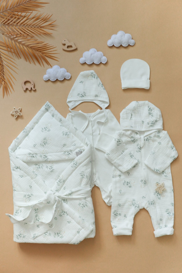 Комплект на выписку Лето Молочно-зелёный 