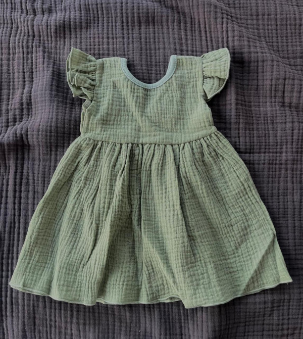  Платье из муслина с открытой спинкой Полынь