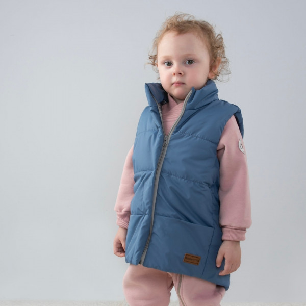 Жилет детский утепленный "Дискавери", деним