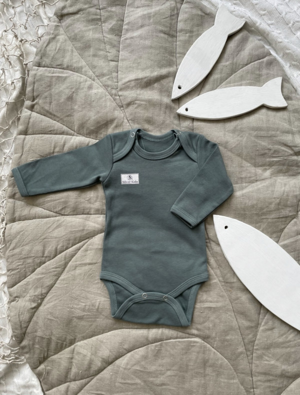 Боди длинный рукав  Хаки 