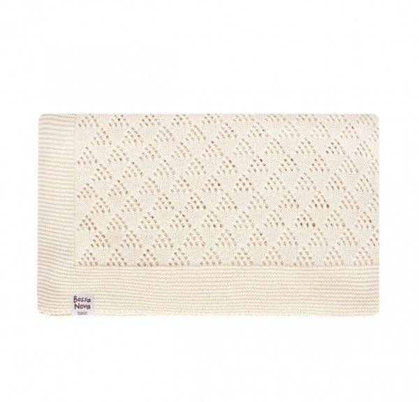  Плед для новорождённых Ажурный Кремовый 