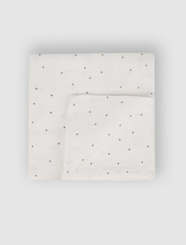 Муслиновая пеленка Горошек 80*80 см
