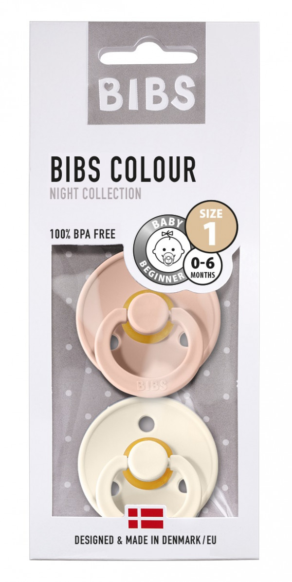 Набор BIBS Colour: Ivory/Blush, 0-6 месяцев