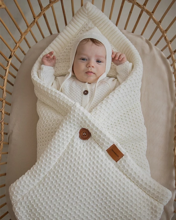 Конверт-одеяло Universal вязаный ЛЕТО  Кремовый