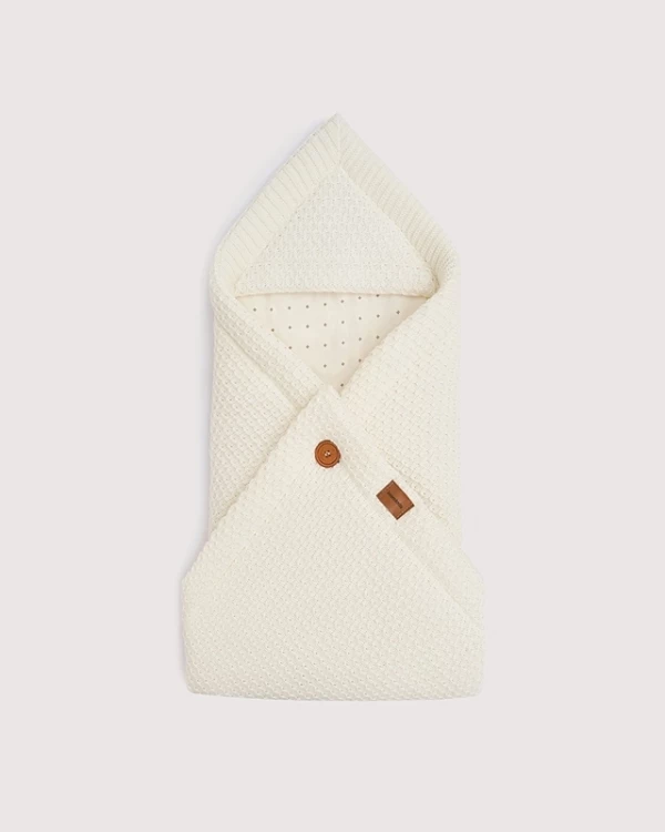   Конверт-одеяло 2в1 Universal вязаный Зима Кремовый 