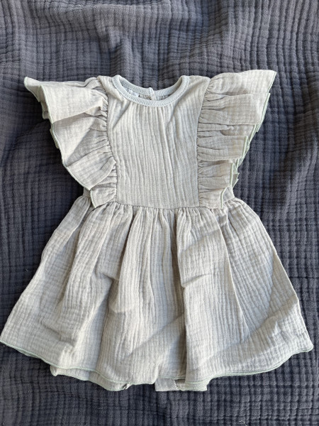 Платье из муслина жатка Серый 