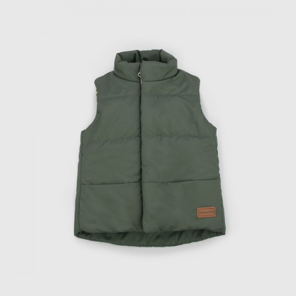 Жилет детский утепленный "Дискавери", зелено-серый