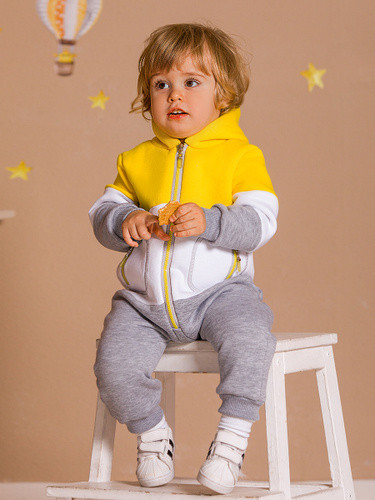 Комбинезон с начесом Желтый ножка открыта