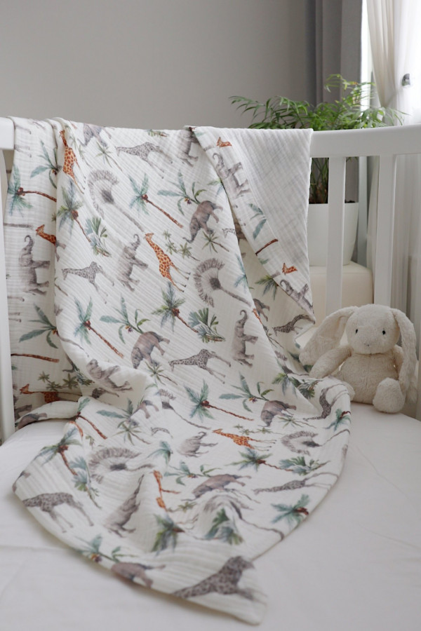 Муслиновый плед-одеяло Сафари