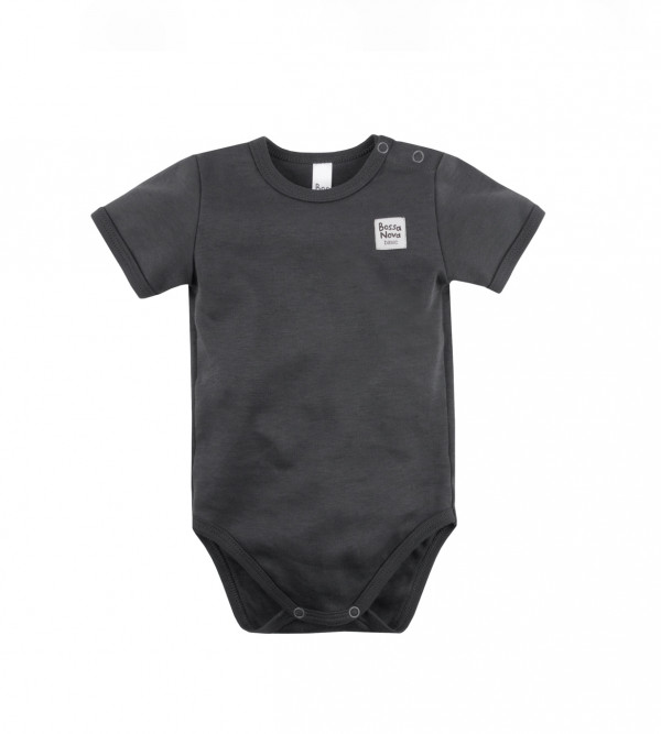 Боди короткий рукав Графит 