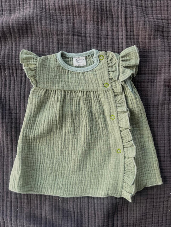  Платье с застежкой сбоку из муслина Полынь