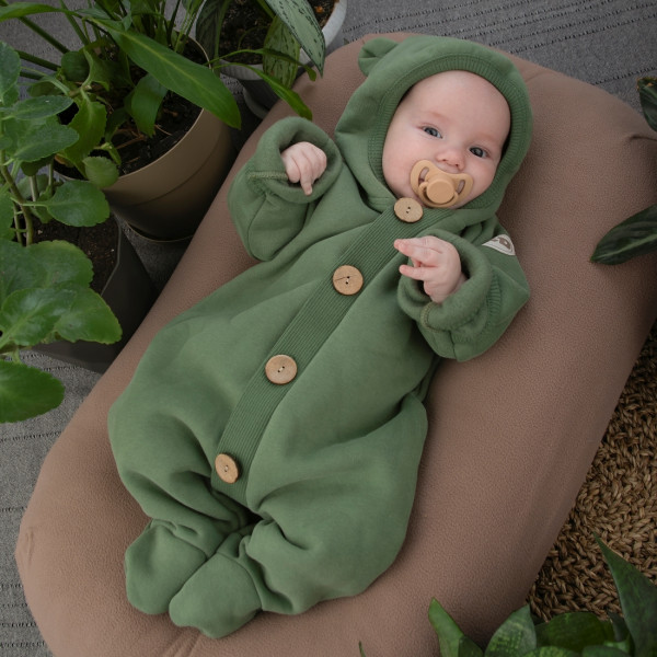 Комбинезон "Кнофлик-1", футер, зеленый