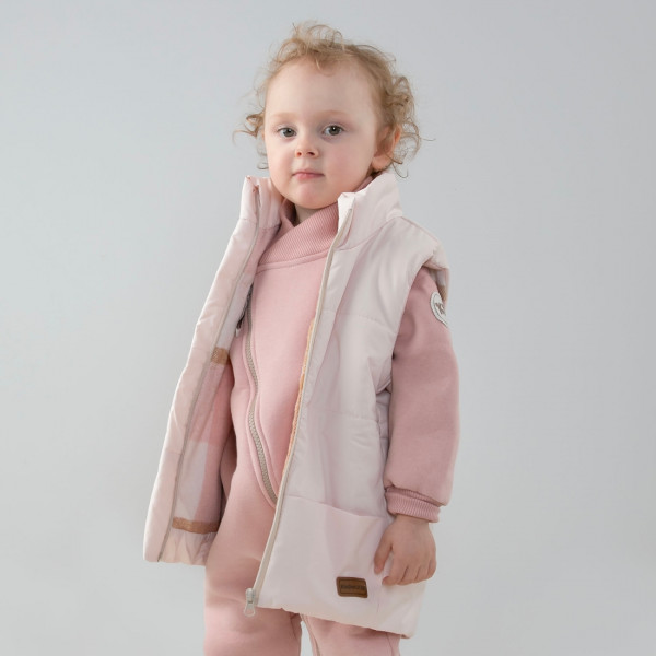 Жилет детский утепленный "Дискавери", пудра