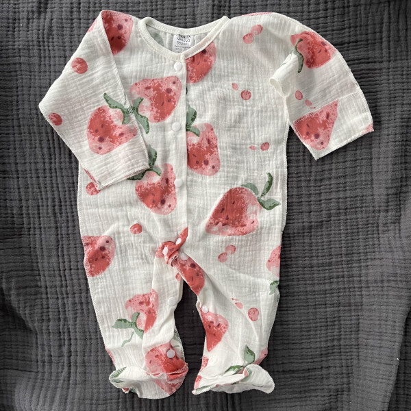 Слип из муслина Жатка Клубничка 