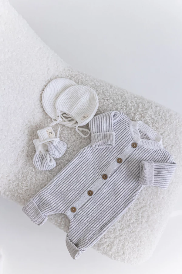 Комплект разноцветный (4 предмета) Белый-стальной 0-6 мес