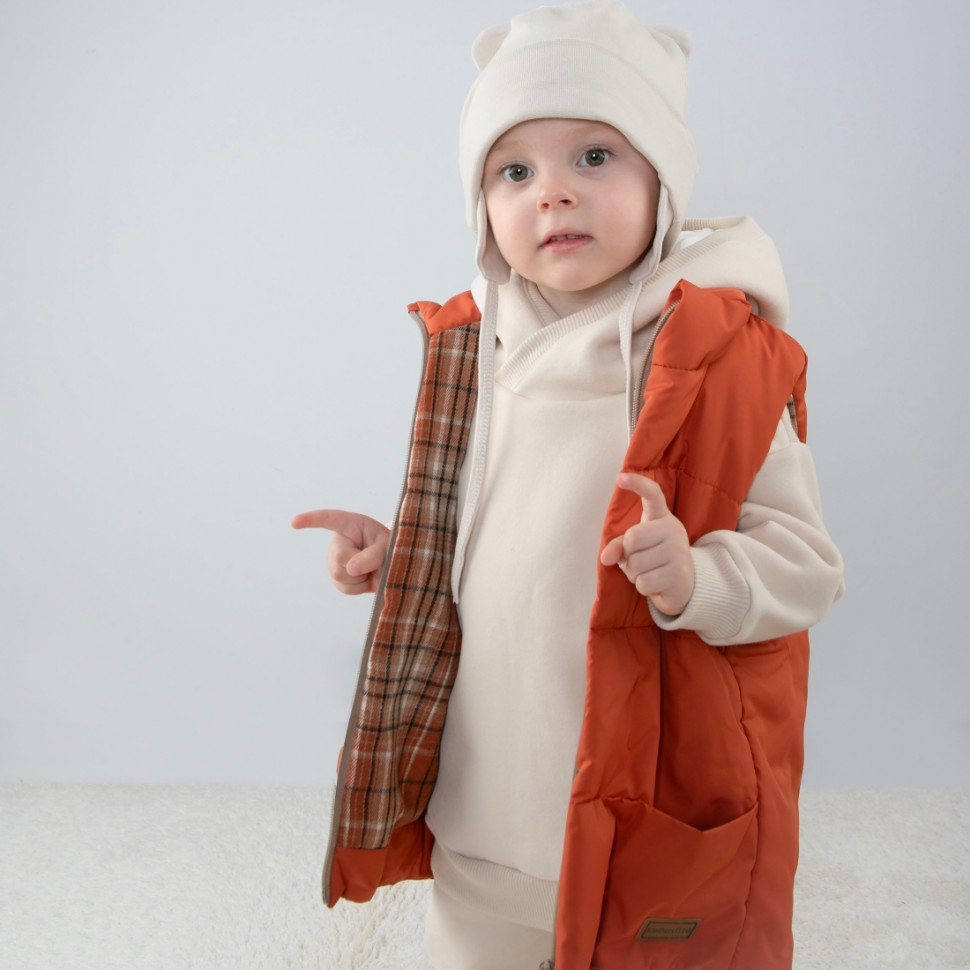 Жилет детский утепленный "Дискавери", терракотовый