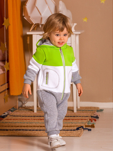 Комбинезон с начесом Салатовый ножка открыта