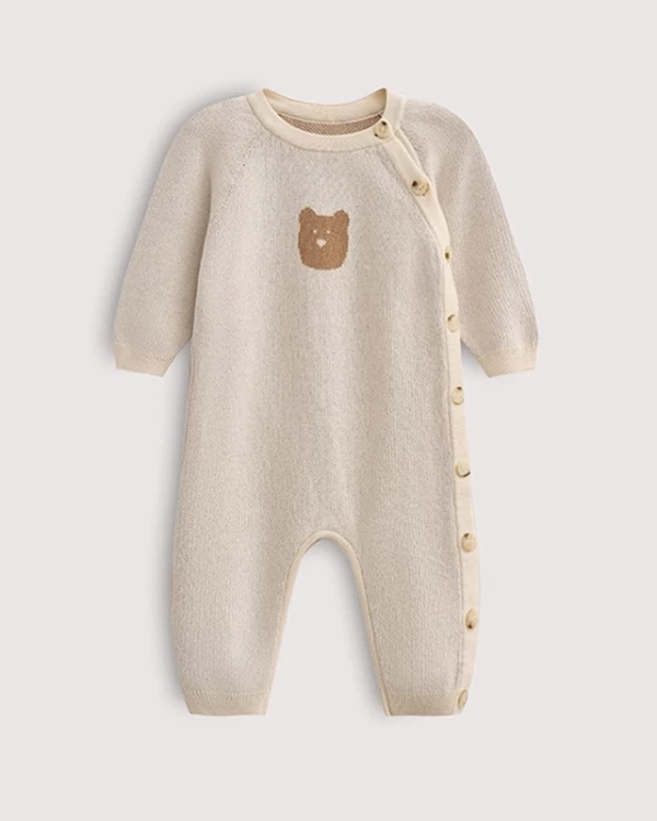Комбинезон с мишкой Экрю