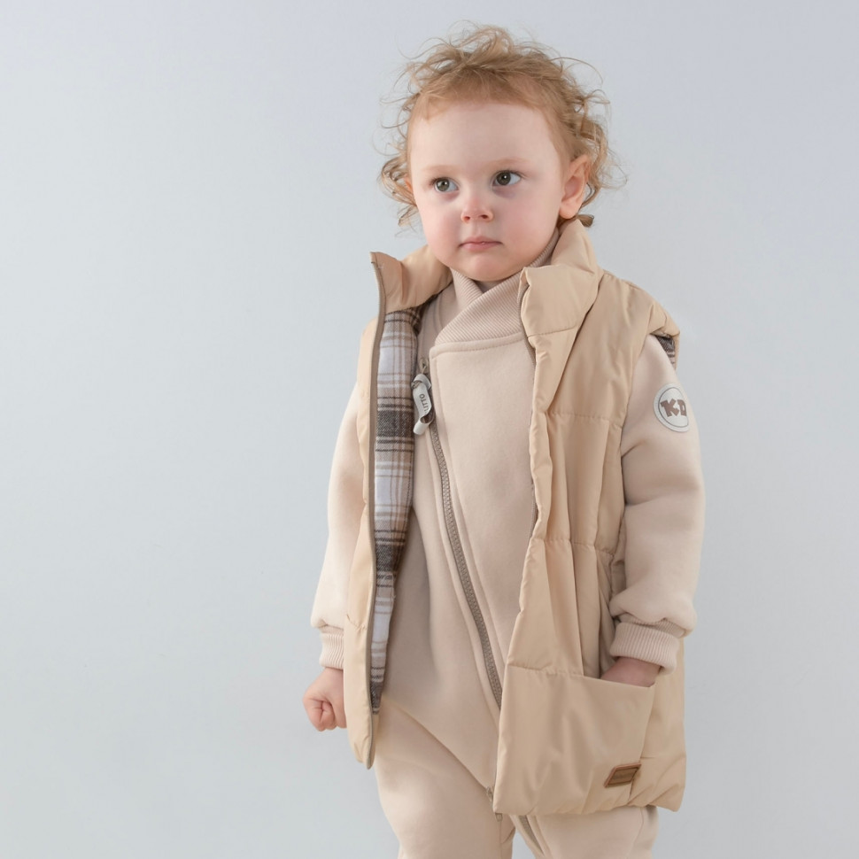 Жилет детский утепленный "Дискавери", бежевый