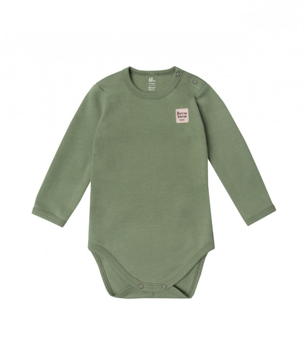 Боди с длинным рукавом Хаки