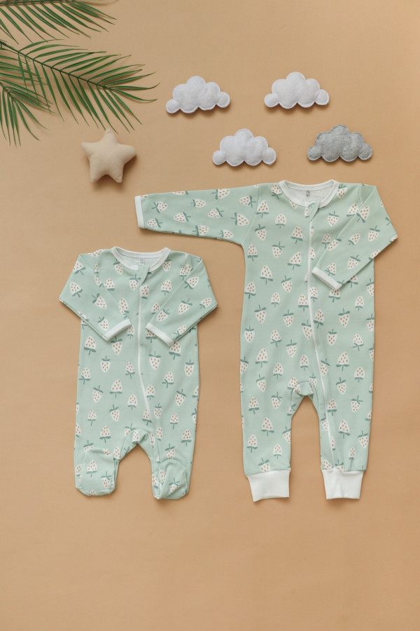 Комбинезон нательный для малыша Нежно-мятный 