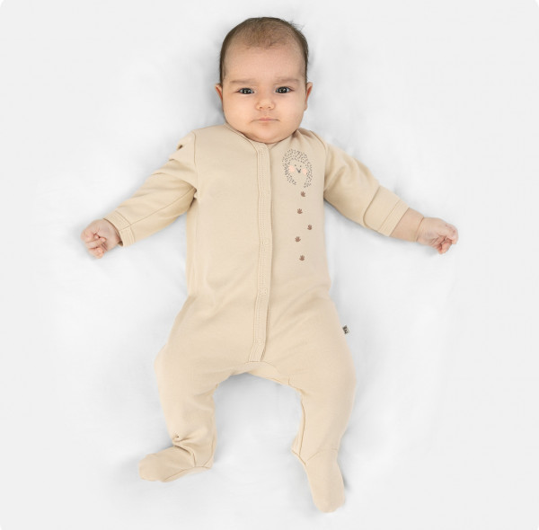Комбинезон с закрытыми ножками Латте Бежевый 