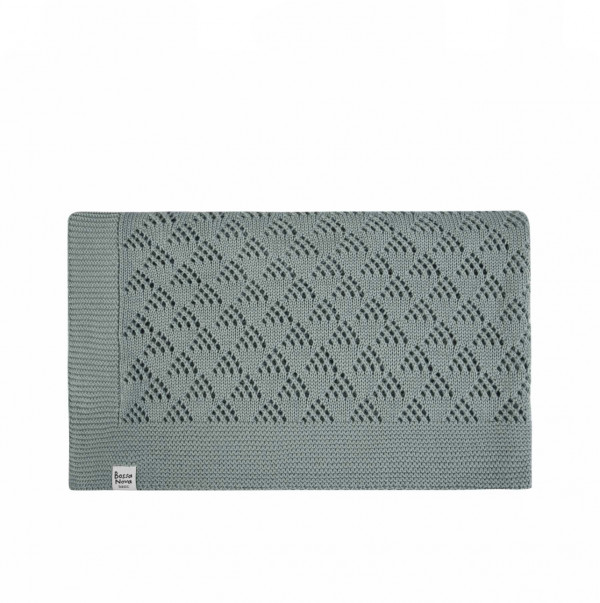 Плед для новорождённых Ажурный Зелёный 