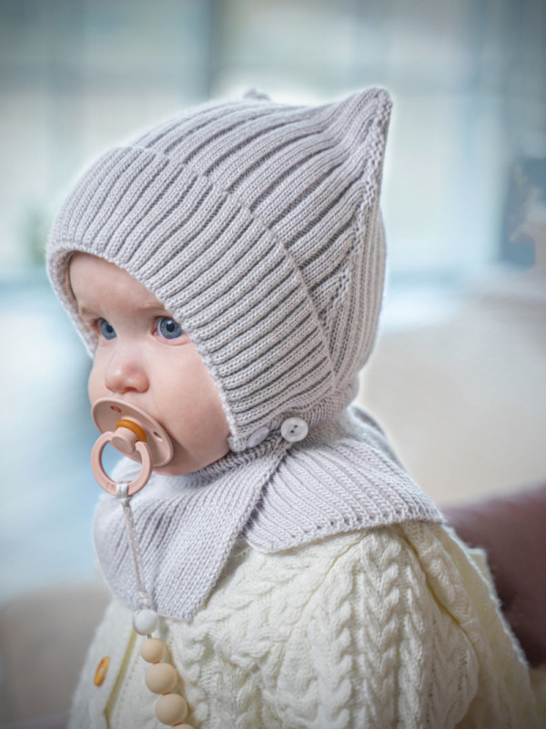 Шапка дет.  хб подкл., 7520 цвет св.серый