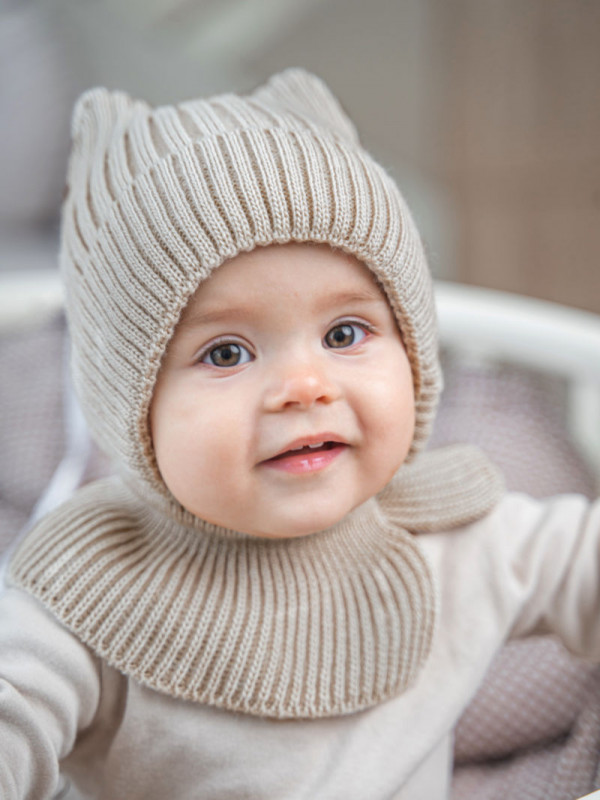 Шапка дет.  хб подкл., цвет песочный