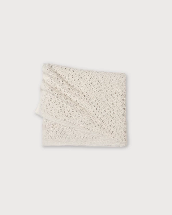 Плед-пеленка ажурная Топленое молоко