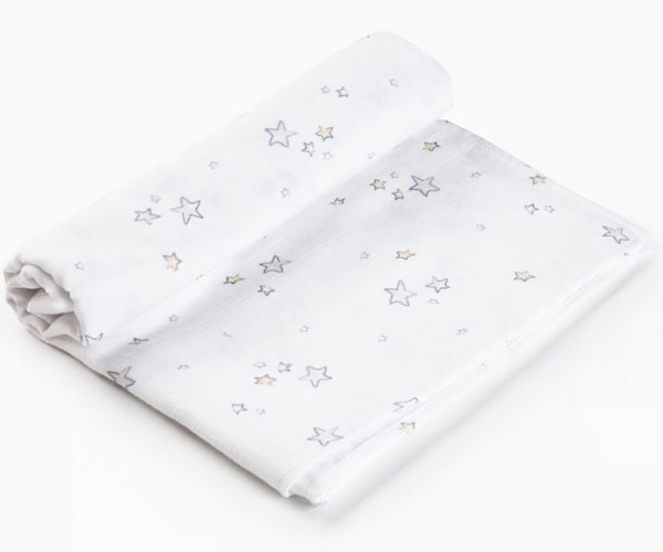 Муслиновая пеленка Звёзды 120*120 см