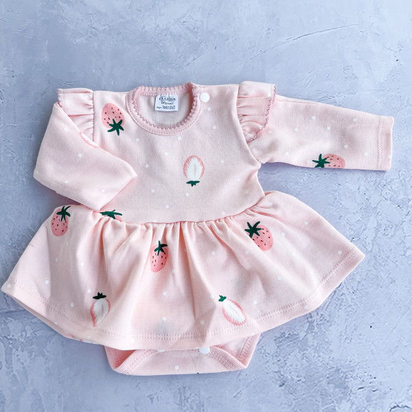 Боди-платье Клубничка роз