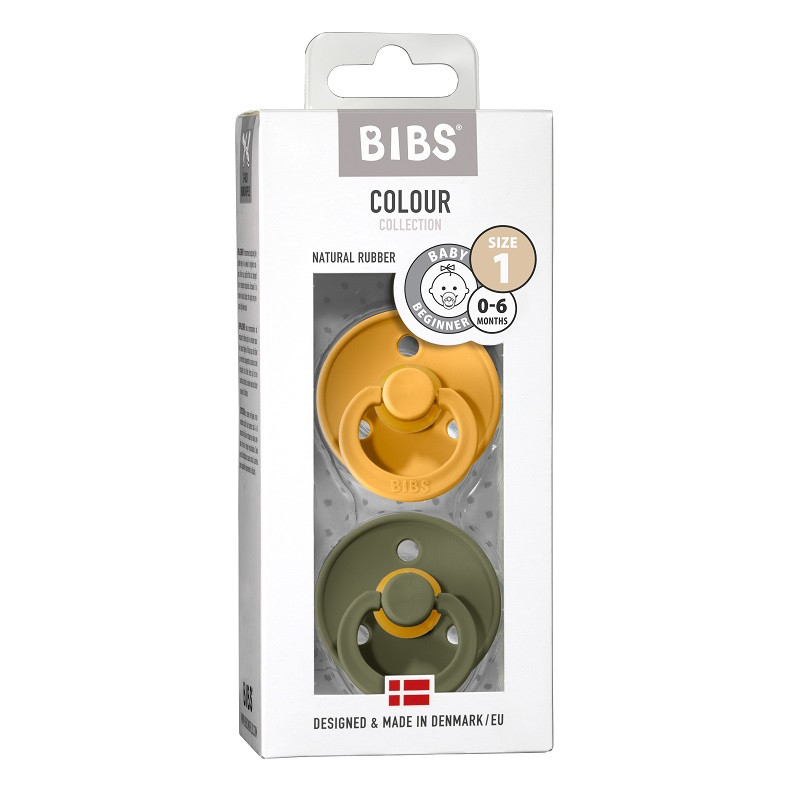 Набор BIBS Colour: Honey Bee/Olive 0-6 месяцев