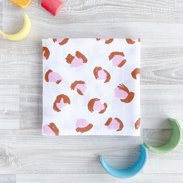 Муслиновая пелёнка Mjölk Леопард 110*110 см 