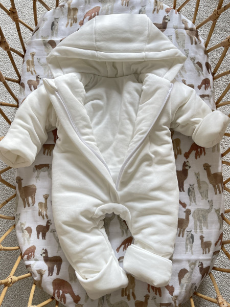 Комбинезон для малыша из футера Молочный 