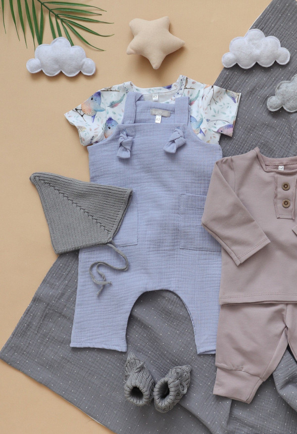 Песочник из муслина Сиреневый 