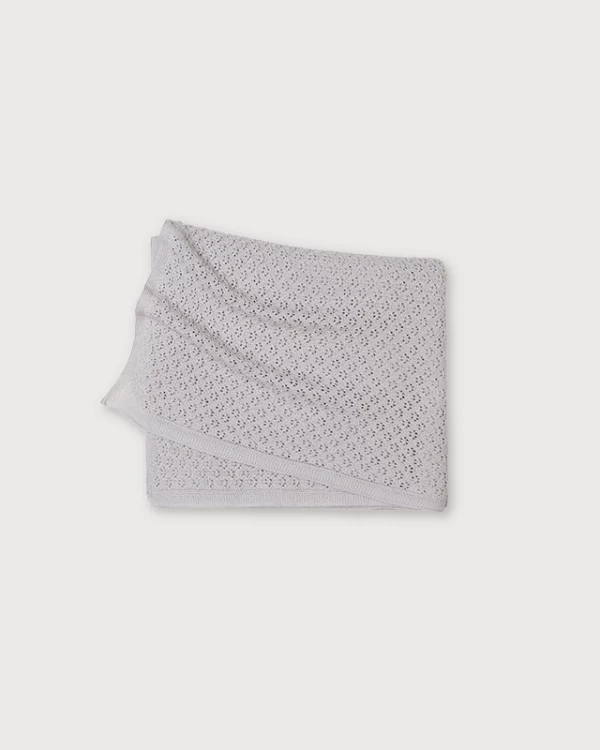 Плед-пеленка ажурная Светло-серый