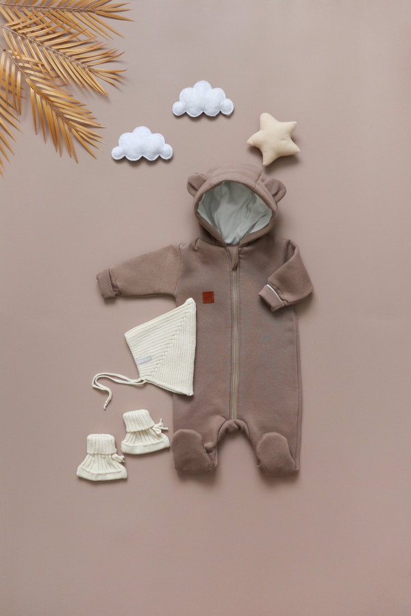 Комбинезон с начесом для малыша Шоколад 