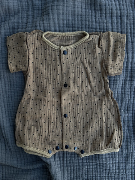 Песочник из муслина жатка Шоколад горошек 