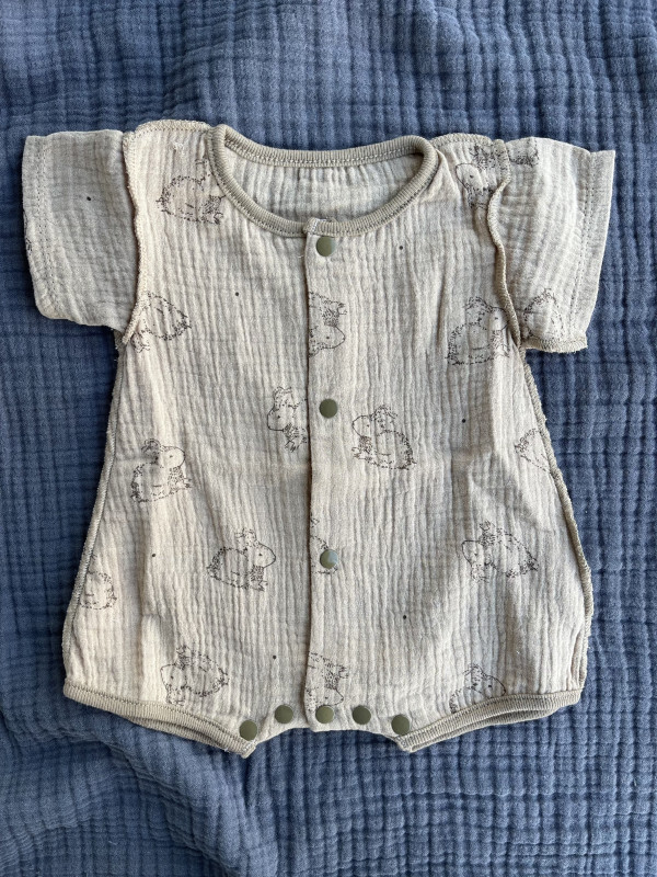 Песочник из муслина жатка Шоколадный зайка 