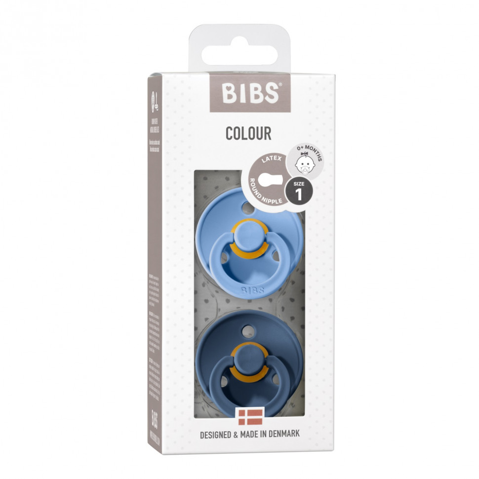 Набор BIBS Colour: Sky Blue/Steel Blue 0-6 месяцев