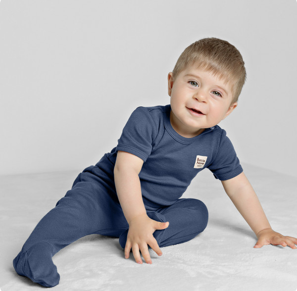 Ползунки с закрытыми ножками Синий 