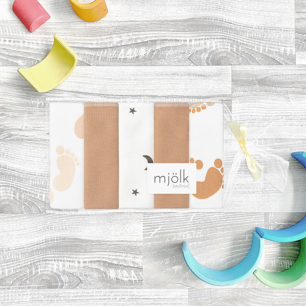 Набор платочков слюнявчиков Mjölk Ножки 