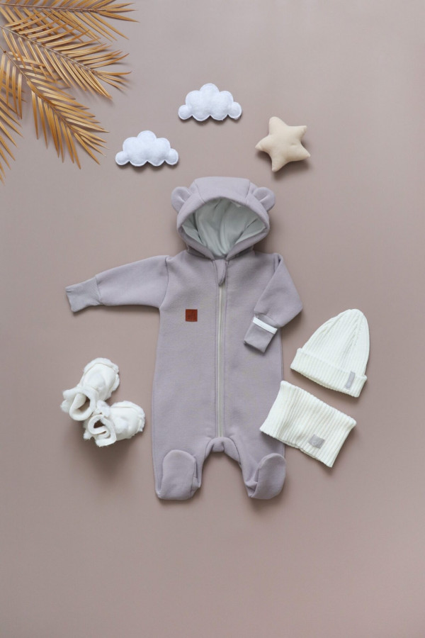 Комбинезон с начесом для малыша Пепельный 