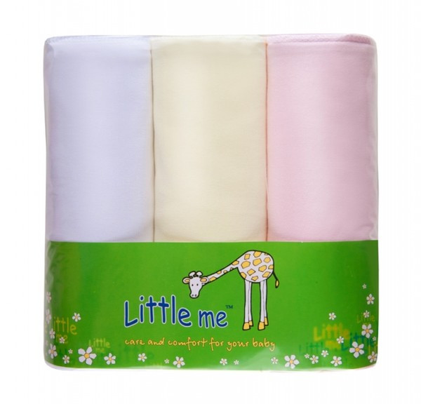 Комплект тонких трикотажных пеленок 3шт 90*120 см Девочка 